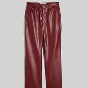 The perfect vintage straight jean : faux leather